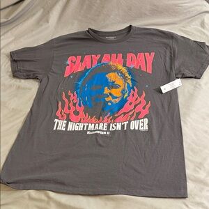 Slay All Day Halloween II Graphic Tee - Gray